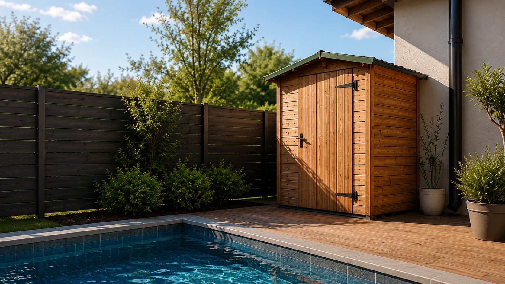 Petits travaux extérieur Montpellier - terrasse bois et clôture