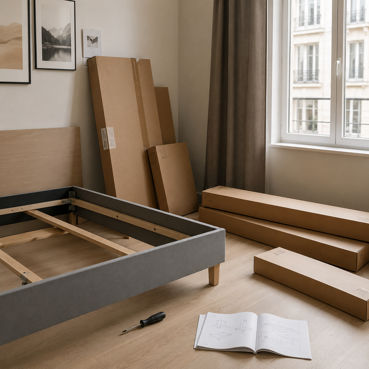 montage lit et chambre Montpellier