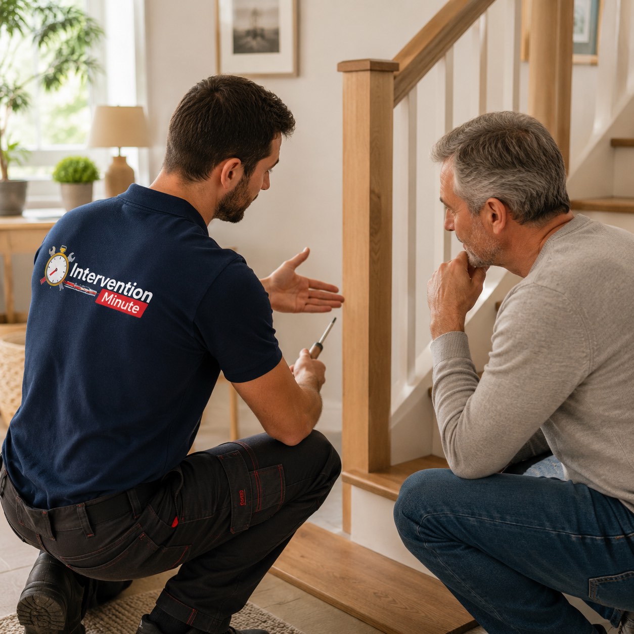 Réparation escalier bois Montpellier - intervention soignée